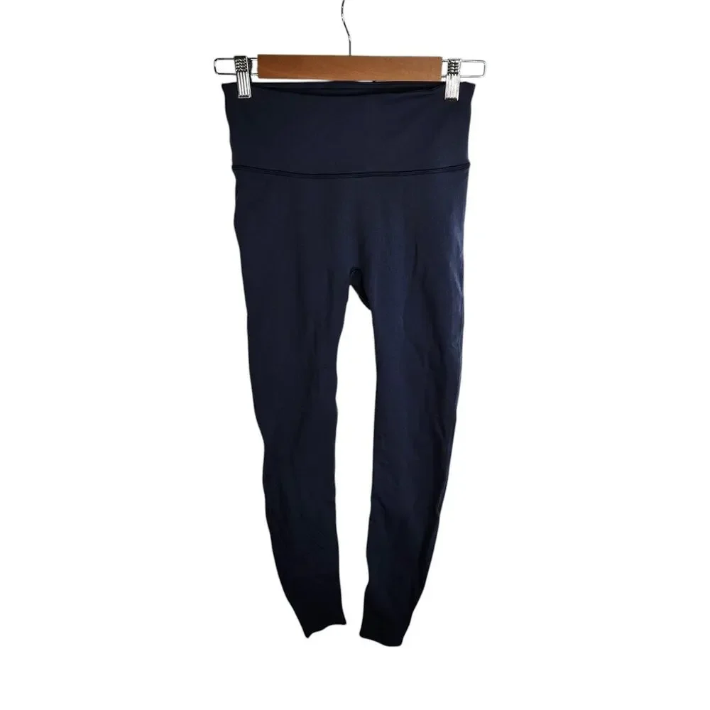 Lululemon Enlighten Tight Cadet Blue Womens Size Medium Hi Rise‎ Seamless Mesh